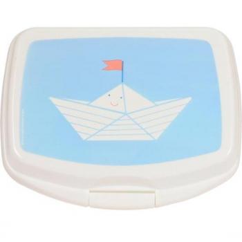 Sandwichera Safta Ship Rectangular Azul de Poliuretano para Preescolar (17 x 6 x 14 cm)