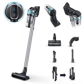 Aspirador Escoba Samsung Jet 75 Turbo Sin Cable 200 AW 60 min Multi Cyclone ChroMetal Teal Mint