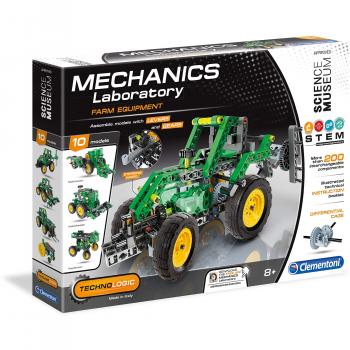 Clementoni - 61327, Science Museum Mechanics Laboratory Farm Equipment Toy for children, ages 8 years plus