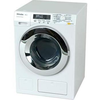 Theo Klein 6941 Lavadora Miele, Cuatro programas de lavado y sonido original, Funcionamiento con y sin agua, Medidas: 18.5 cm x 26 cm x 18 cm, Juguete para niños a partir de 3 años