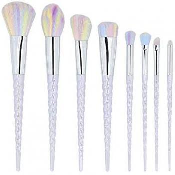 Set de Brochas de Maquillaje MIMO Unicornio Pastel 8 Piezas Cerdas Suaves