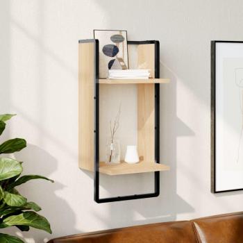 Estantería de pared con subasta de roble Sonoma 30x25x65 cm