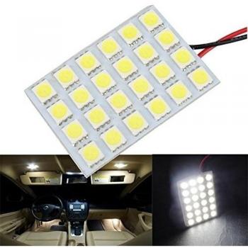 5050 24SMD coche White LED Interior Dome Door Reading Panel Light