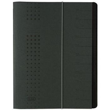 Carpeta archivadora ELBA Chic, A4, 12 compartimentos, cartón reciclado, color antracita