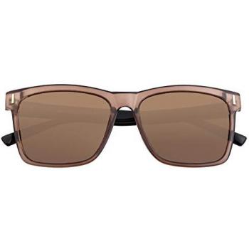 Breed Pictor Men's Polarized Wayfarer Sunglasses - Black/Brown - One Size