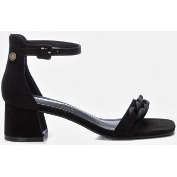 Sandalia de mujer Refresh 171892 negro con tacón de 5cm y hebilla