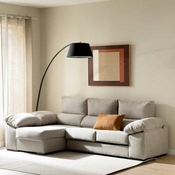 Sofá tapizado gris de 274 x 100 cm Kenay Home