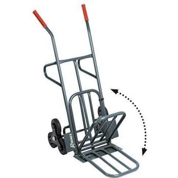 Carrito plegable Ribimex 6 ruedas 250kg portapacchi PRCD6R metallo serie PRO