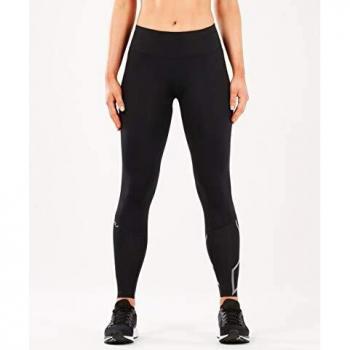 2XU 9336340729044 Medias, Mujer, Black/Silver Reflective, Extra-Large