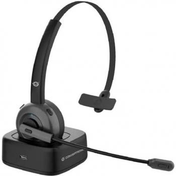 Conceptronic POLONA03BDA - Auricular Bluetooth inalámbrico con Cargador y Adaptador de Audio Bluetooth