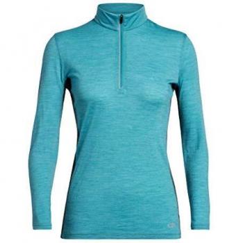 Icebreaker Amplify LS Half Zip Arctic Teal HTHR/Nightfall HTHR S