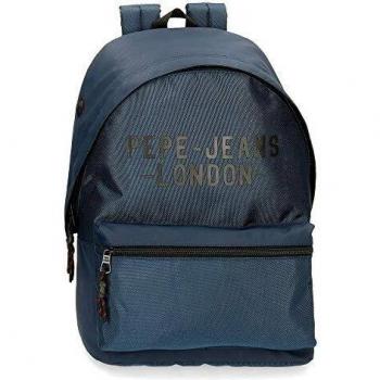 Pepe Jeans Bromley Mochila para Portátil 14 Azul 31x42x17,5 cms Poliéster 2.28L