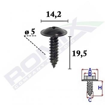 Pinza para tapicería ROMIX C70549 - 10 piezas, incluye tornillos y herramientas de sujeción