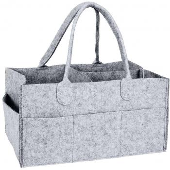 HBlife Nursery almacenamiento bin cesta de fieltro bolsa de organizador de pañales toallitas para bebé