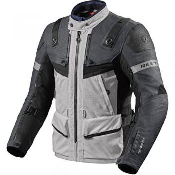 Chaqueta de Moto Revit Defender 3 GTX - Impermeable, Protección Garantizada, Textil, Color Plata-Gris, Talla S