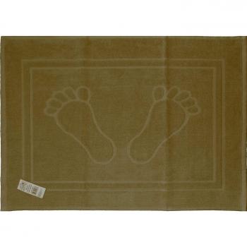 Alfombrilla de ducha, baño, rizo, Frottier, 50 x 70 cm, Uni monocroma, Alfombrilla de baño, 100% algodón, algodón, beige-Füße, 50 cm x 70 cm