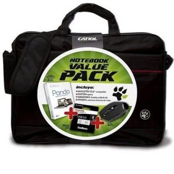Catkil 936698 - Maletín para ordenador portátil 15.6, incluye ratón óptico y memoria USB de 8 GB
