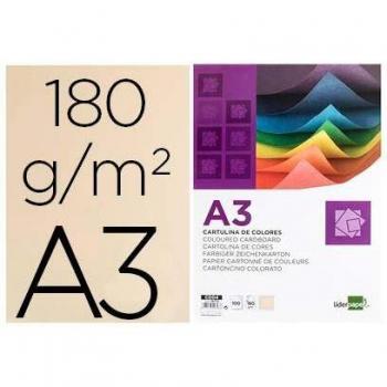 Cartulina A3 180g/m2 Crema