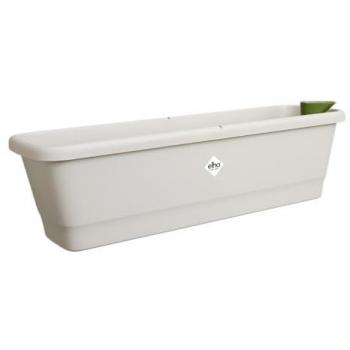 Maceta Cuadrada Elho Noa Gris 65 x 20 x 18 cm - Plástico 100% Reciclado para Balcón Exterior
