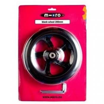 Rueda Micro Black 200mm - Rueda de repuesto para patinete/scooter, diámetro de 200mm, color negro