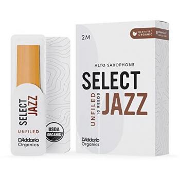 D'Addario Rico Organic Select Jazz Alto Saxophone Reeds 2M