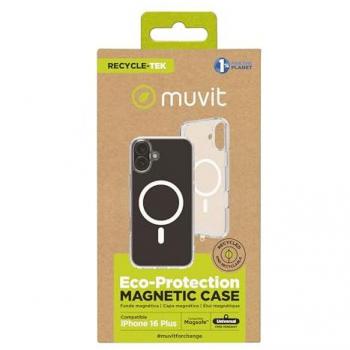 Funda Recycletek Magsafe Transparente para Apple iPhone 16 Plus de Muvit For Change