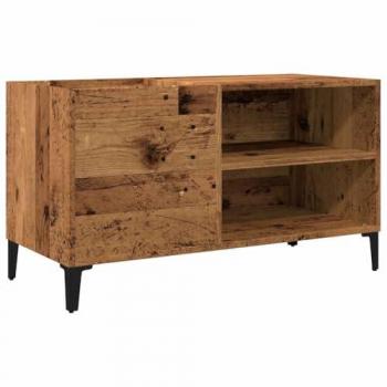Mueble para discos de madera ingeniería envejecida 84,5x38x48 cm vidaXL