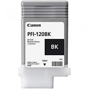 Canon Original PFI-120BK Black Ink Cartridge 130ml, Suitable for IPF TM200