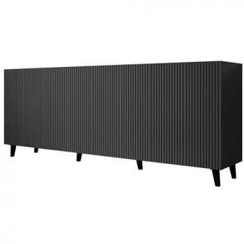 Aparador Charlotte J101 Antracita 4 Puertas 201x83x42cm Aglomerado Laminado MDF