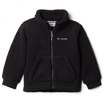 Columbia Forro Polar Rugged Ridge II Sherpa para Niño, Cremallera Completa, Color Negro, Talla L