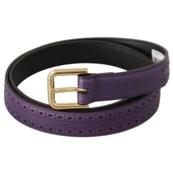 Dolce & Gabbana Vintage Logo Metal Buckle Leather Belt