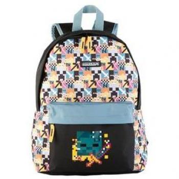 Mochila Escolar Americana Minecraft Pixel 41 x 31 x 13.5 cm