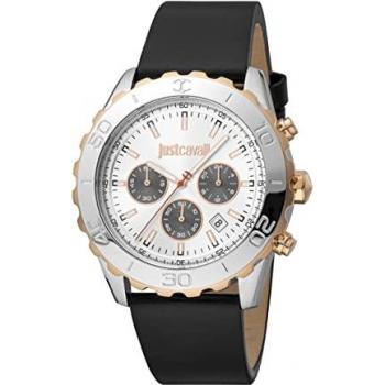 Just Cavalli Multicolor Men Watch - Stylish Analog Watch with Leather Strap, Size: ONE SIZE, Male