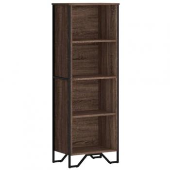 Estantería de madera de ingeniería marrón roble 50x31x137,5 cm
