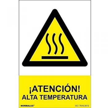 Normaluz RD31020 - Señal ¡Atención! Alta Temperatura PVC Glasspack 0,7 mm 30x40 cm