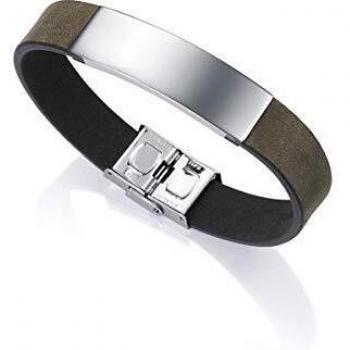 PULSERA VICEROY FASHION ACERO Y PIEL LISA PARA HOMBRE 75061P01016