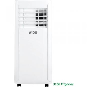 Aire acondicionado portátil Wide WDPC12MARIN3, 3010 fg/h, Deshumidificación, Control remoto, Temporizador, Blanco