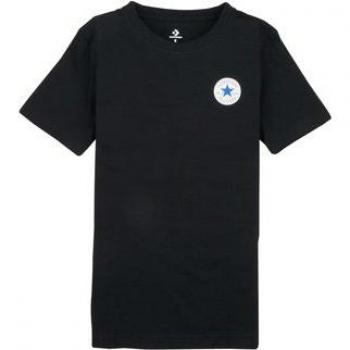 Camiseta de Manga Corta Impresa para Niño Converse Negra - Marca Reconocida