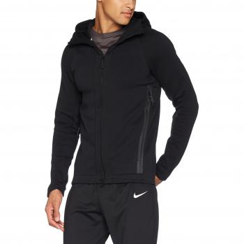 Nike M Nsw Tch Flc Hoodie Fz Sudadera, Hombre, Negro