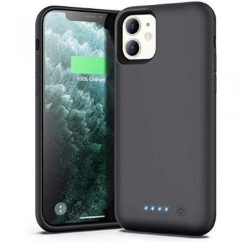 Ekrist Funda Batería para iPhone 11, 6800mAh Funda Cargador Portatil Ultra Capacidad Carcasa Batería Recargable Batería Externa para iPhone 11 [6,1 Pulgadas]