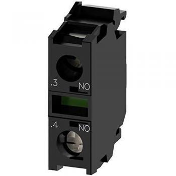 Siemens 3SU1400-1AA10-1BA0 Module with 1 Contact Element, 1NO, Screw Terminal, for Front Plate MOUNTING, White