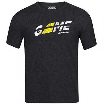 Babolat Exercise Flag Msg tee Men Camiseta, Hombre, Black HTHR, S