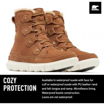 Sorel Women's Explorer Next Joan Waterproof Brown Hiking Boots (Size 38)