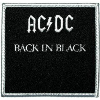 Application Parche negro AC/DC en color negro.