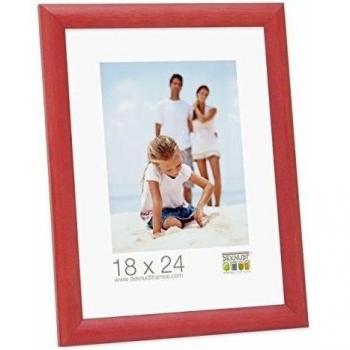 Promo Ideal Marcos de Fotos Marcos de Madera Varios Tamaños + Colores - Rojo, 18x24