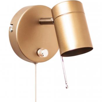 Aplique de Pared Correct Dorado GU10 con Cabeza Ajustable 1 Foco 11x11x13cm