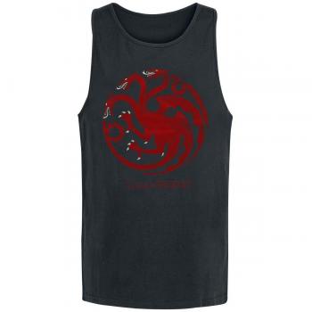 Juego de Tronos House Targaryen - Sigil Top Tirante Ancho Negro XXL