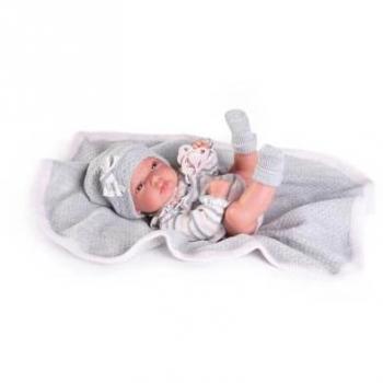 Muñeca Antonio Juan Baby Toneta con Toquilla Gris 33 cm