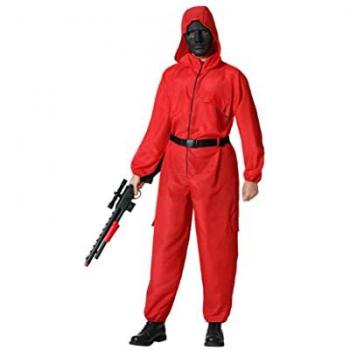 Disfraz de Ladrón Rojo para Adultos con Mono y Capucha M/L