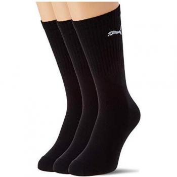 Puma Sport Lightweight Crew Socks Set - 3 Pairs Unisex Black